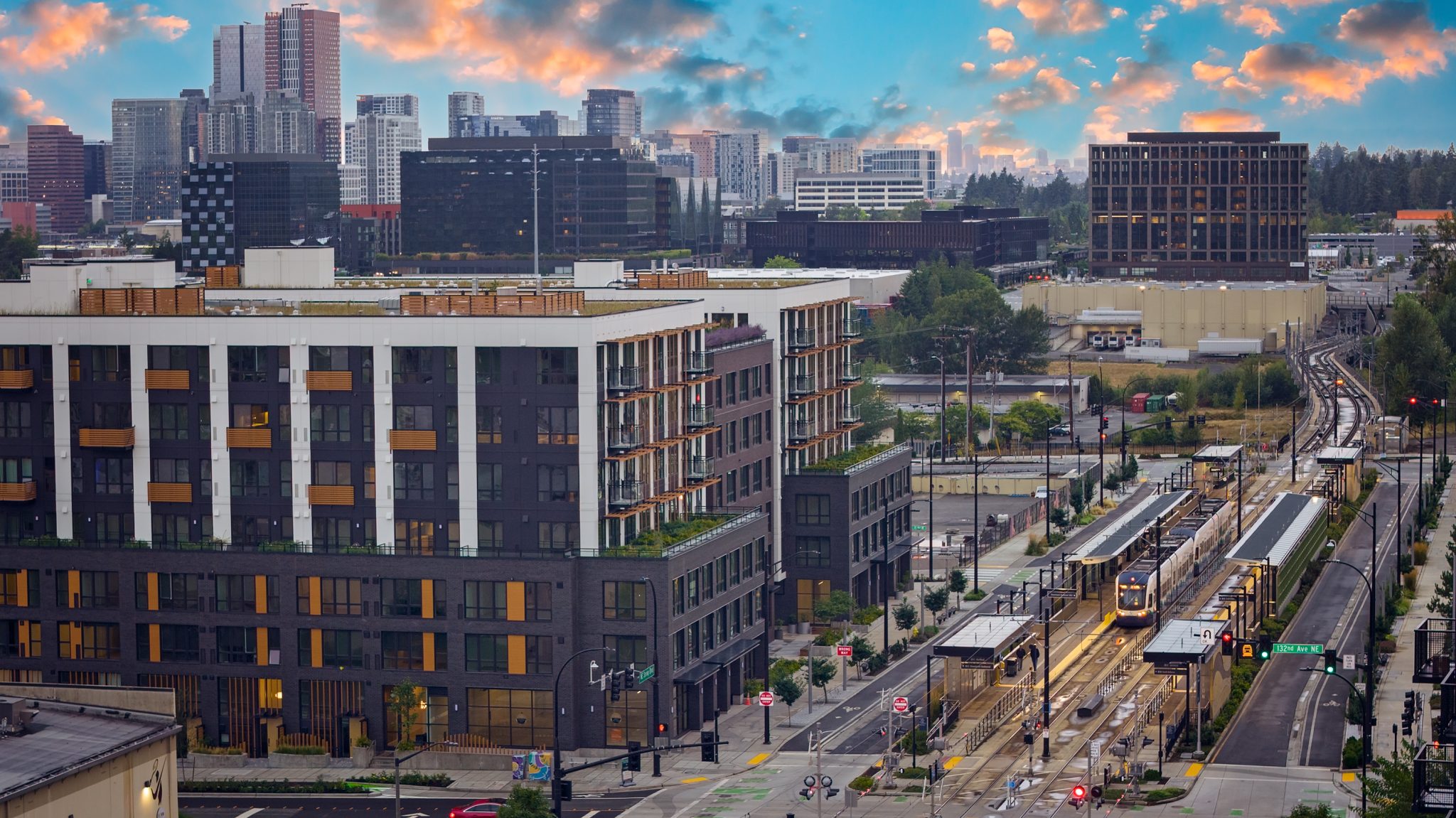 Copal Bellevue Apartments exterior and street view