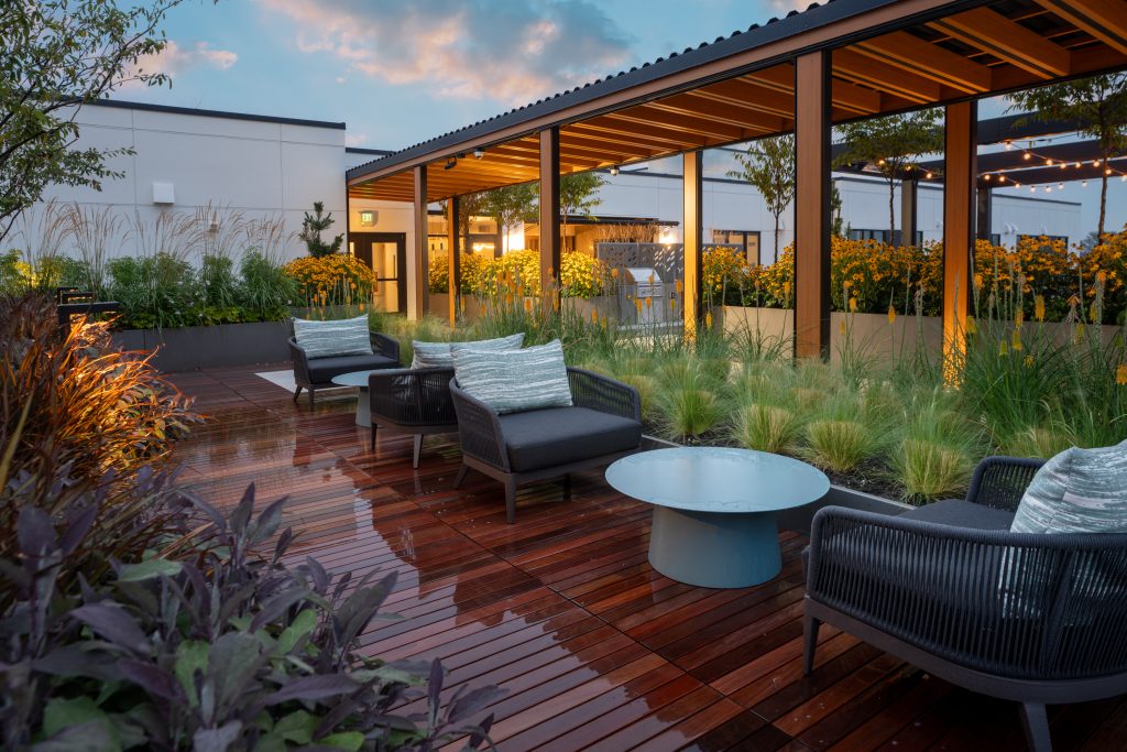 Copal Bellevue Apartments rooftop deck
